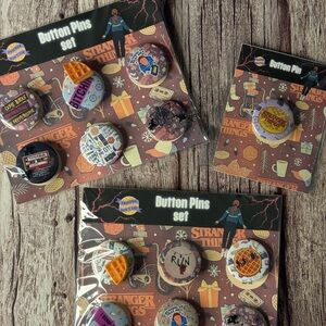 Stranger Things Button Pin Set